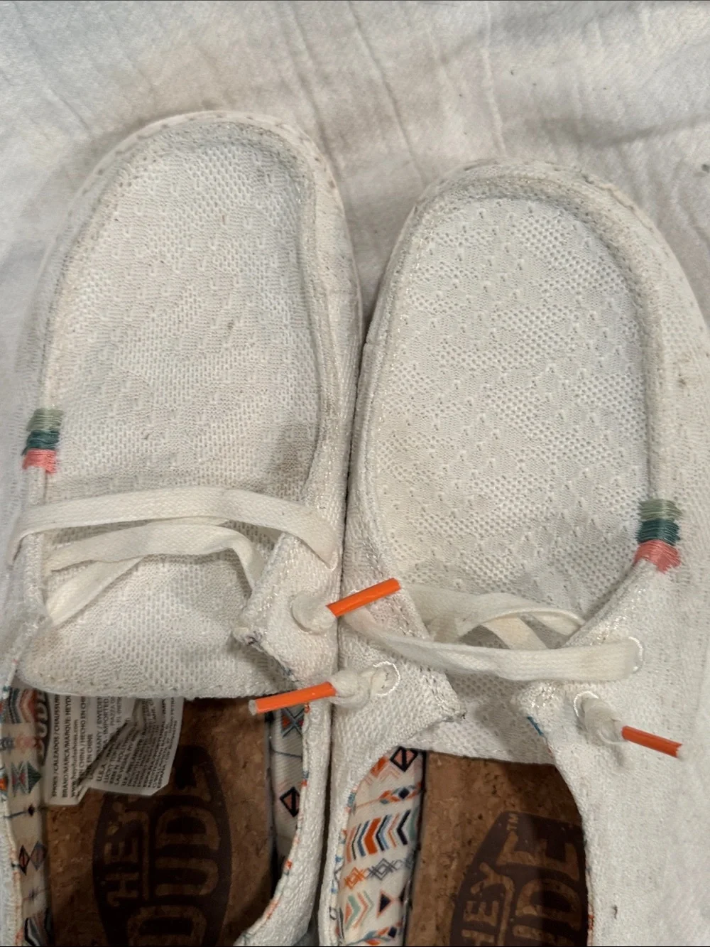 Hey Dude Wendy Boho White… Womens White Casual size 7